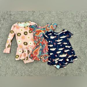3 Posh Peanut Onesie Dresses - Size 12-18 months